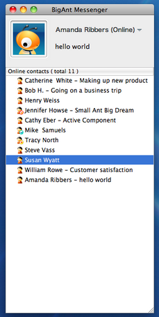 BigAnt Instant Messenger for Mac screenshot