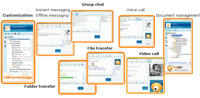 BigAnt LAN messenger is an enterprise-level IM for secure office communication.